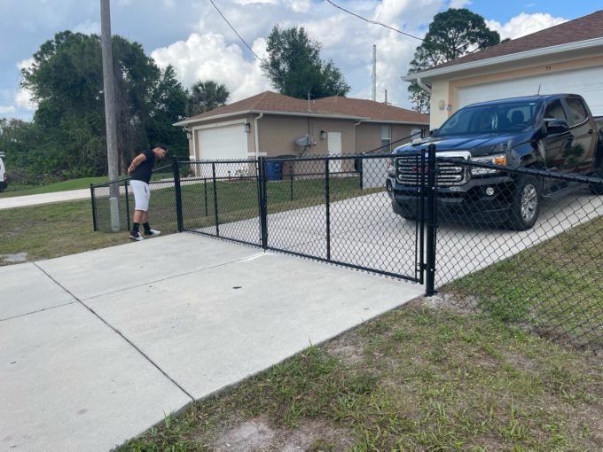 Chain Link Fence Installed To The Home In Naples Fl