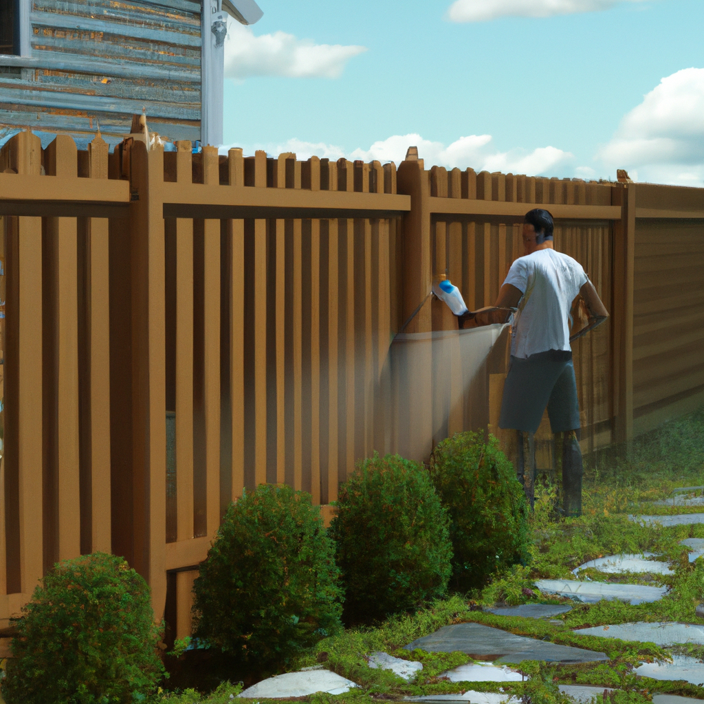 power washing vinyl fence